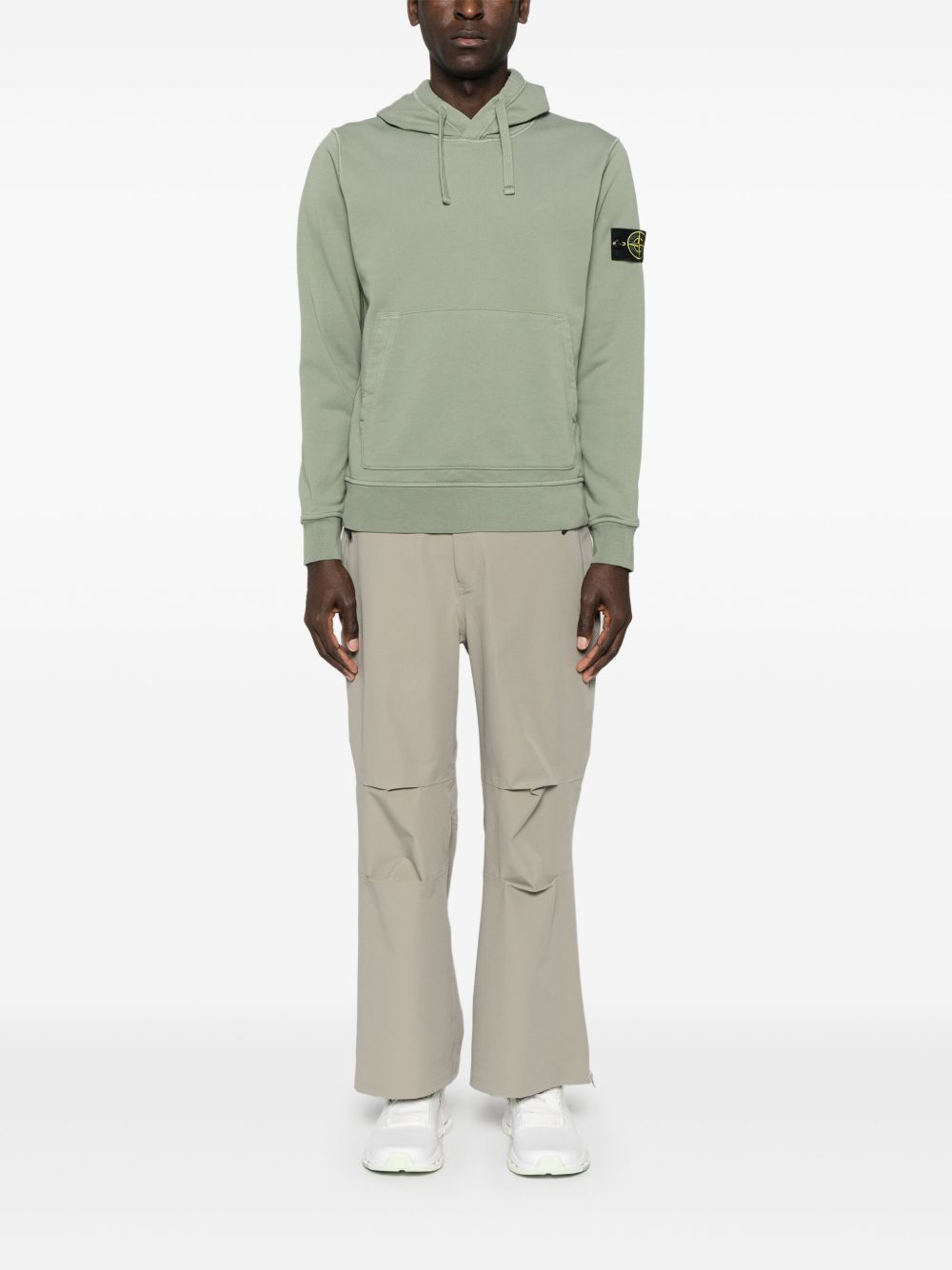 Stone Island Hoodie met Compass-logopatch - Groen