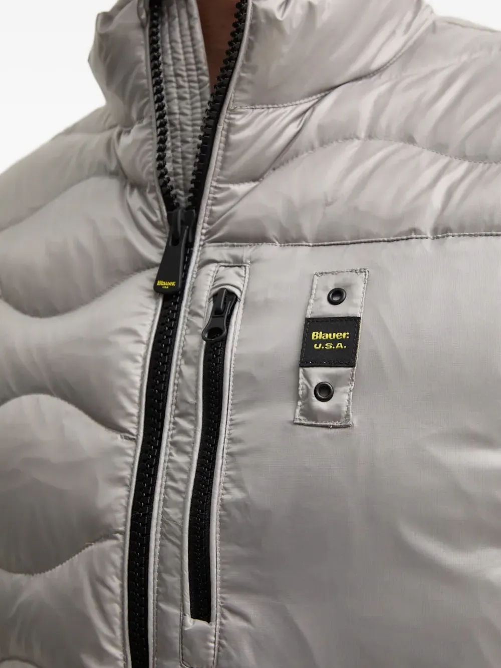 Blauer Quilted Padded Jacket In Gray