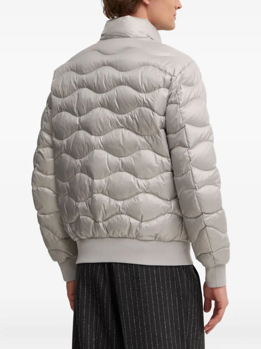 Blauer Quilted Padded Jacket In Gray