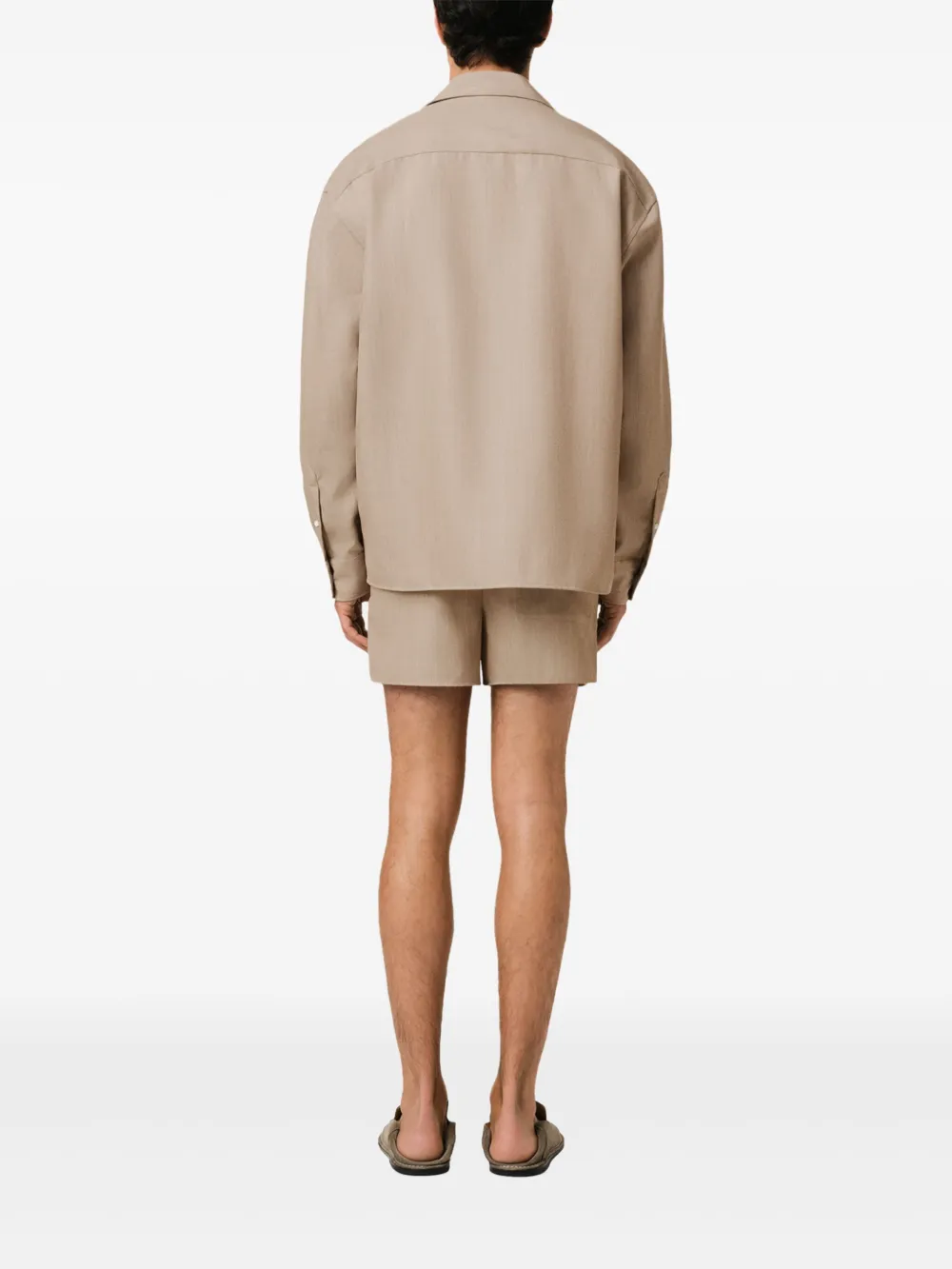 AMI Paris Overhemd met kraag Beige