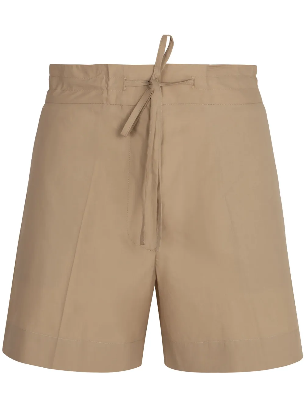 pleat detailing cotton shorts