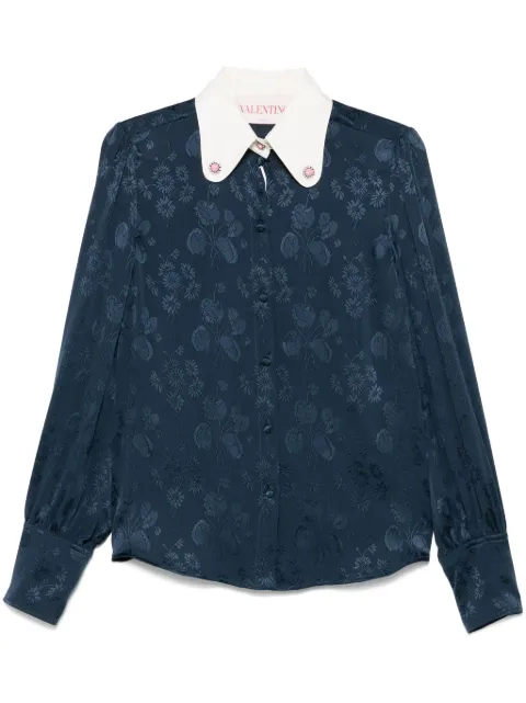 Valentino Garavani floral-jacquard shirt