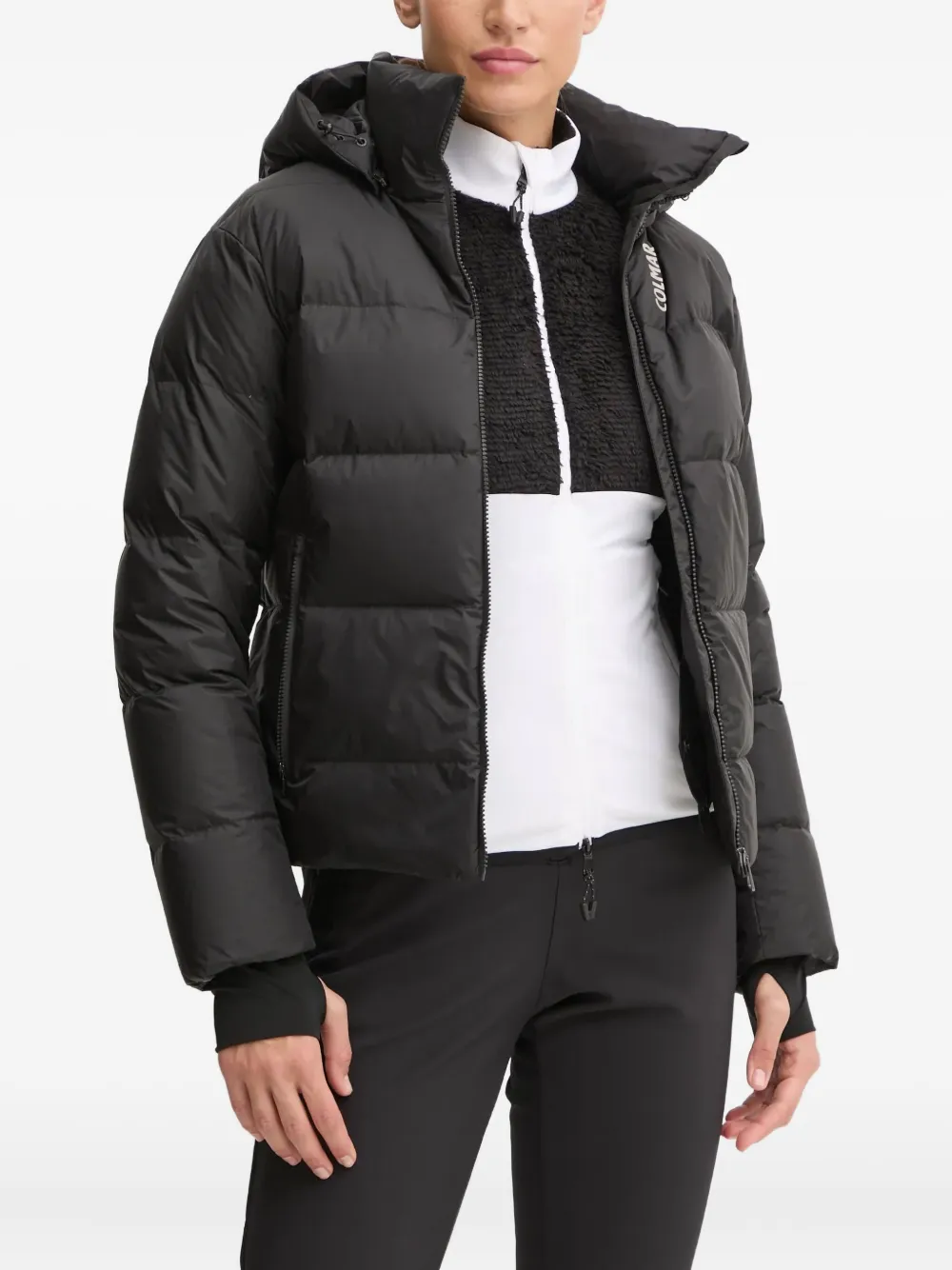 Colmar Hooded Zip Ski Jacket In Black
