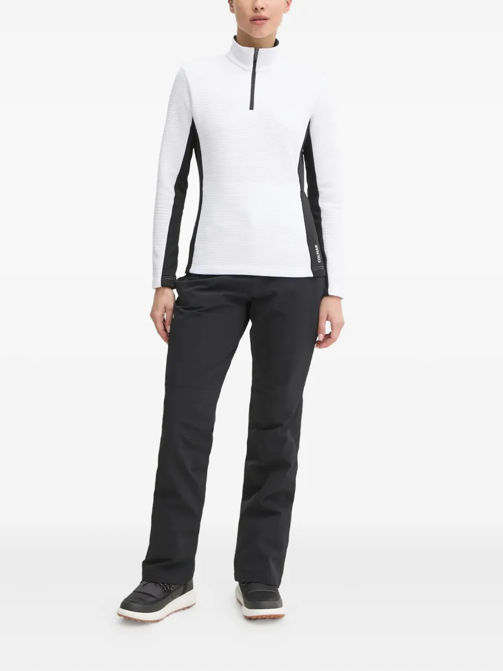 Colmar Zip Textured Ski Sweatshirt In White