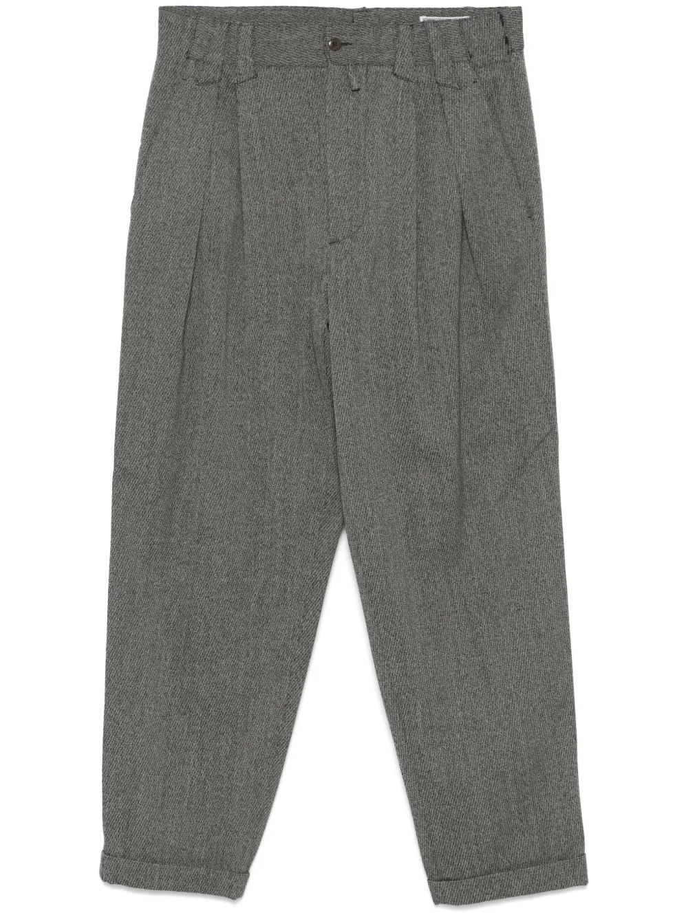 1980s mélange-effect trousers