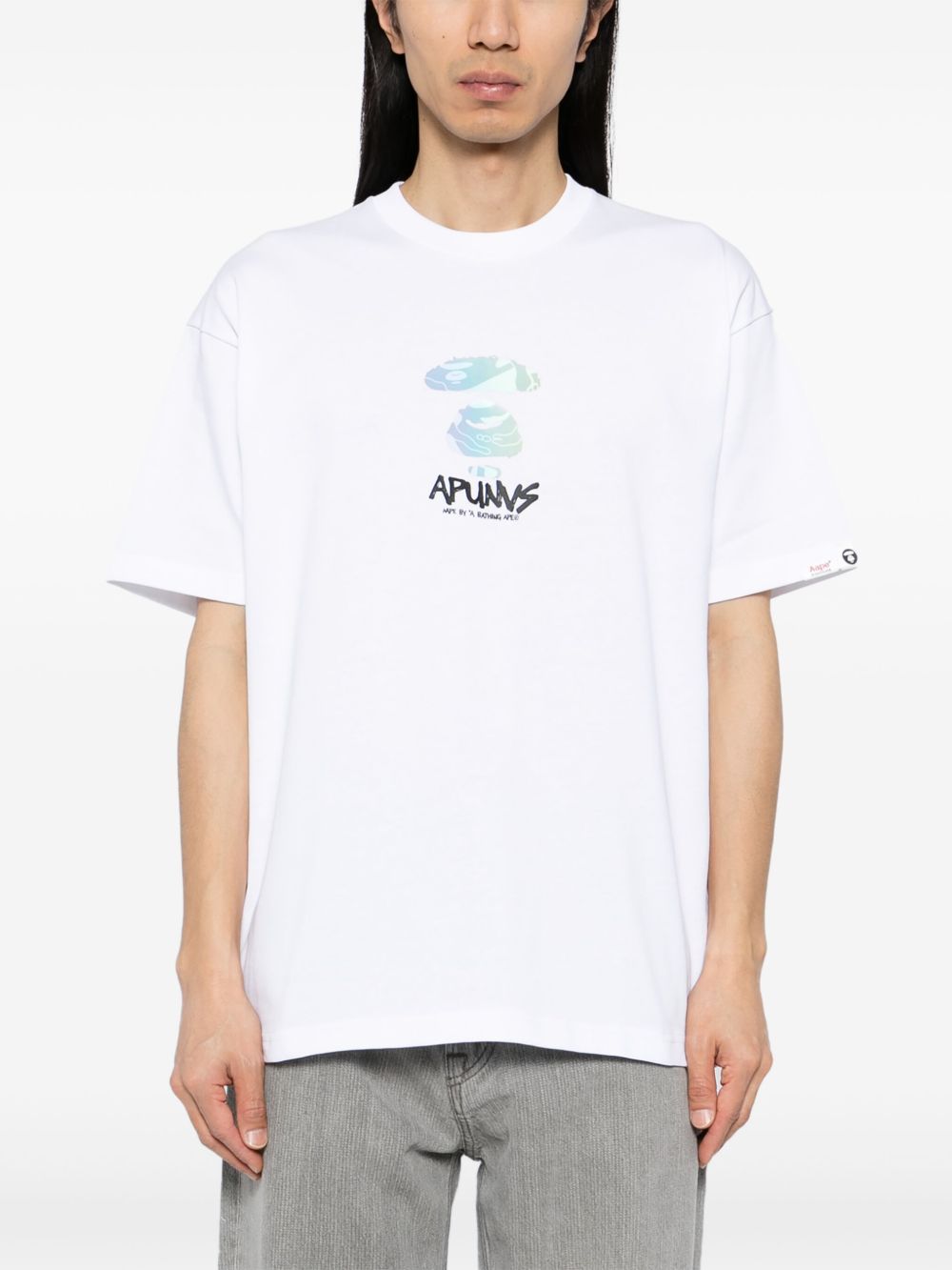 AAPE BY *A BATHING APE® T-shirt met logoprint - Wit