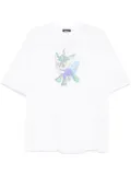 We11done Jeff monster drawing T-shirt - White