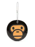 A BATHING APE® logo print keyring - Brown