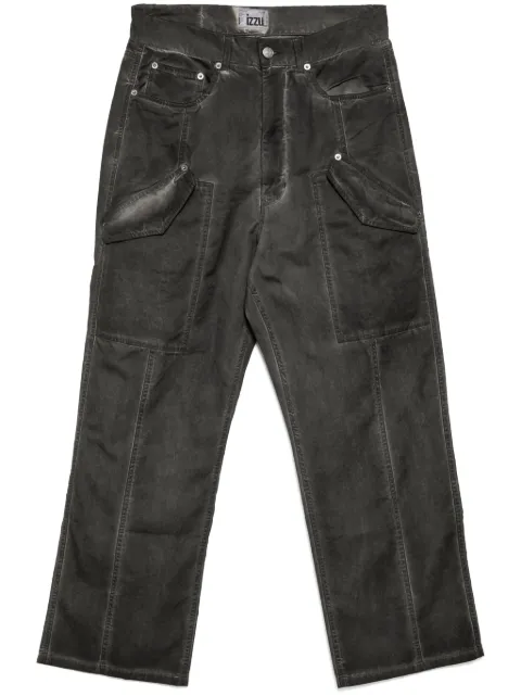 izzue pantalones cargo con diseño recto