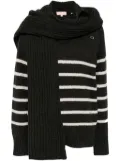 BAPY BY *A BATHING APE® striped jumper with scarf - Grey