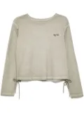 izzue embroidered logo T-shirt - Grey