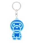 A BATHING APE® logo print keyring - Blue