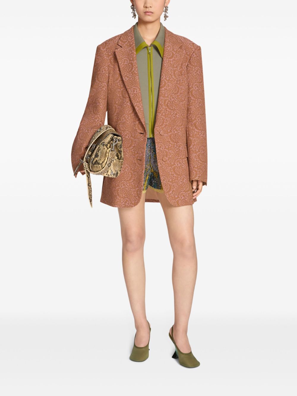 DRIES VAN NOTEN Oversized blazer met jacquard - Oranje