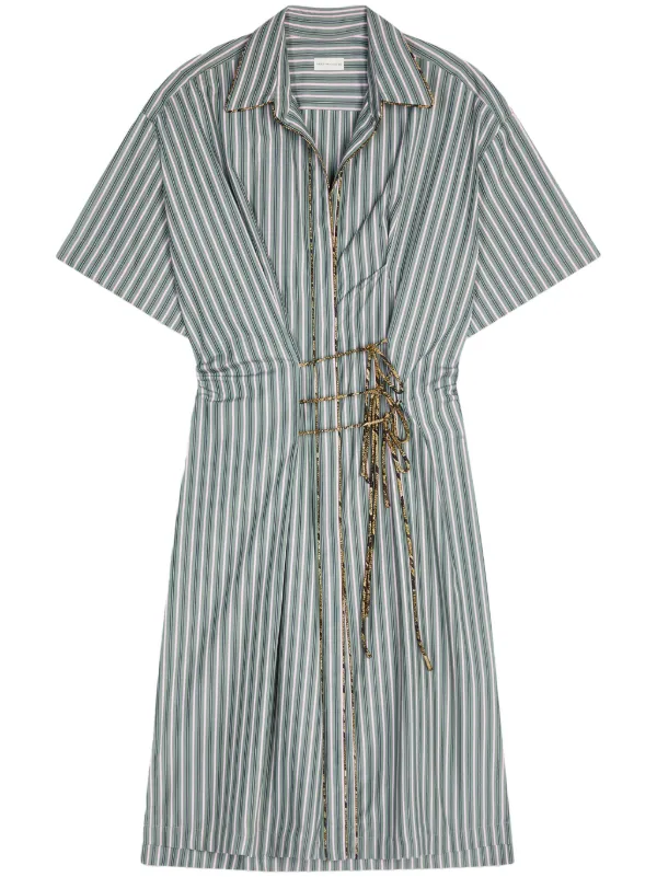 DRIES VAN NOTEN コットンポプリン シャツ ストライプ | THE