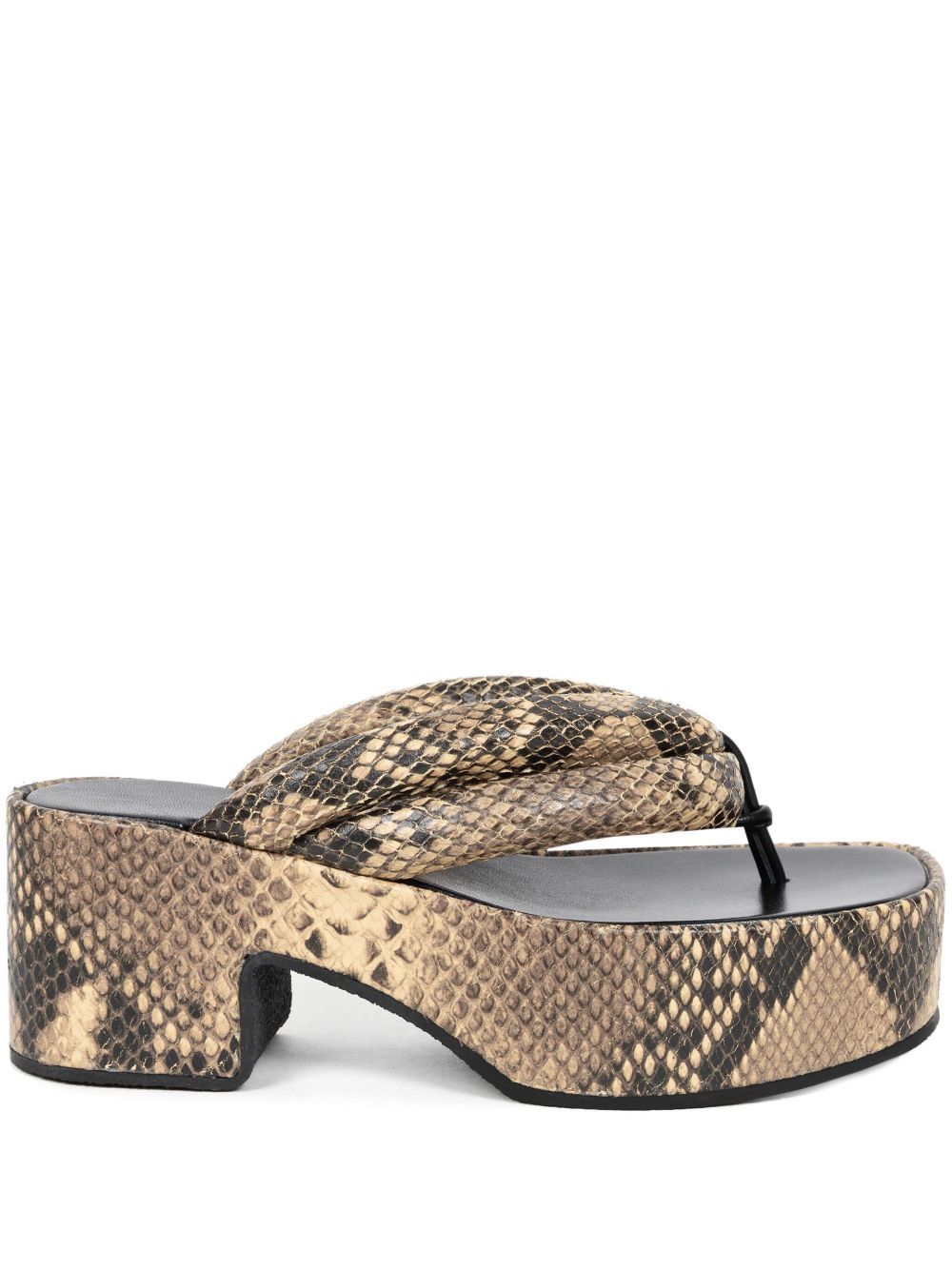 snakeskin-print sandals