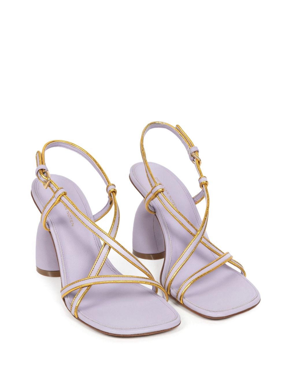 DRIES VAN NOTEN Sandalen met gouden afwerking - Paars