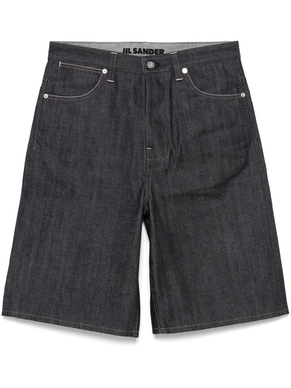 Jil Sander raw denim shorts - Blue