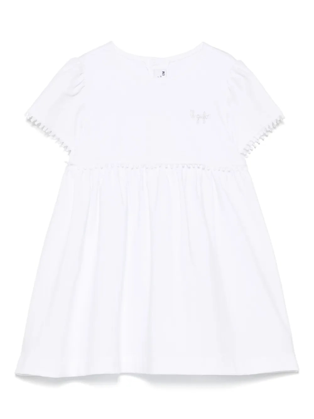 Il Gufo logo-embroidered dress | White | Image 1
