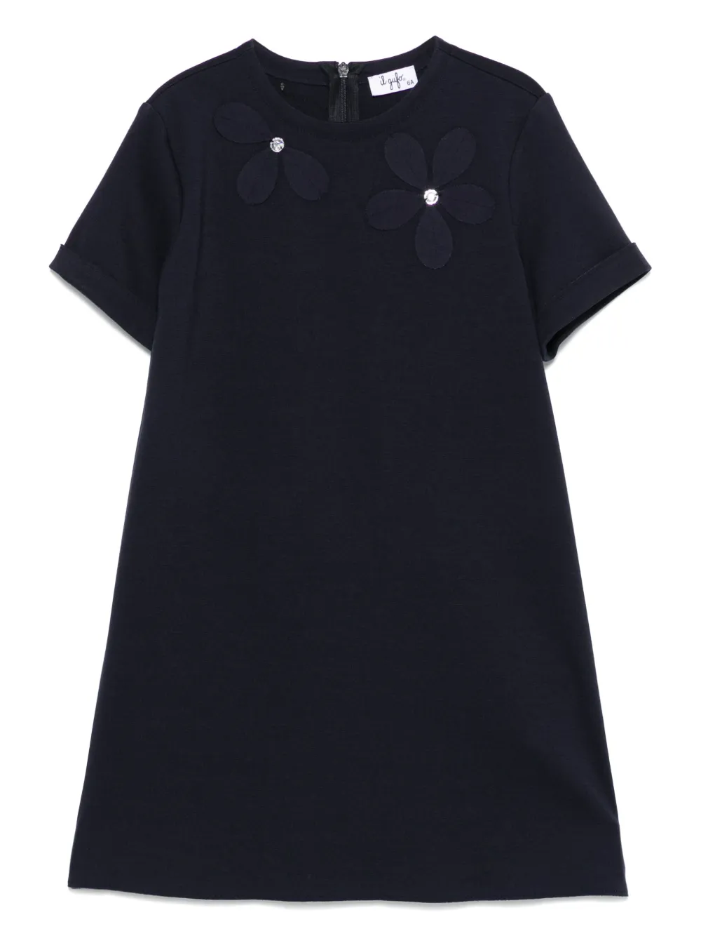 Il Gufo robe à fleurs appliquées | bleu | Image 1