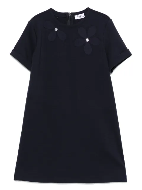 Il Gufo floral-appliqué dress