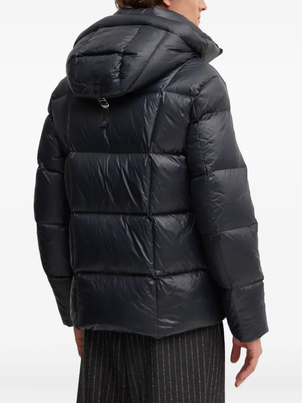 Blauer Hooded Quilted Jacket In Black