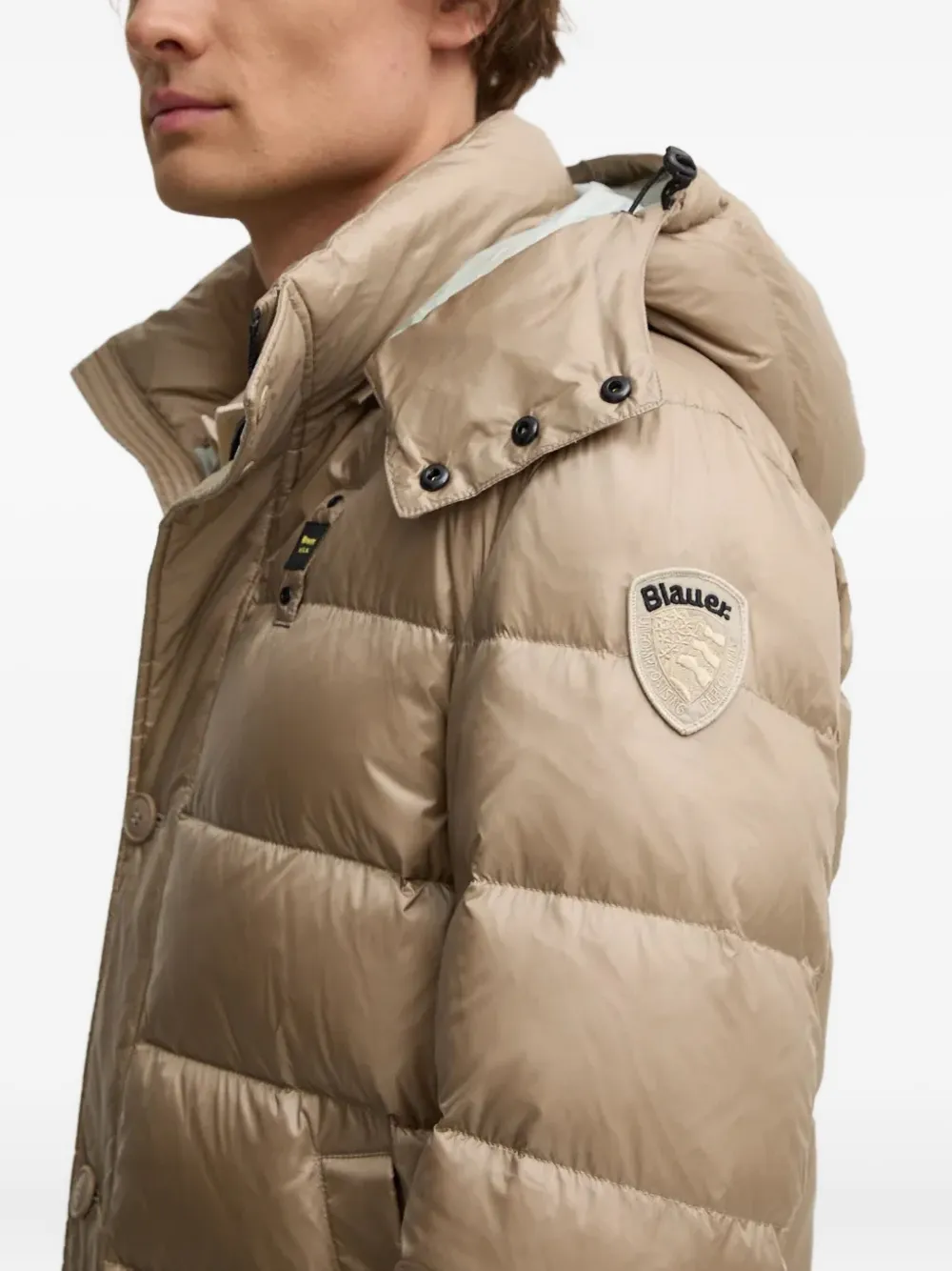 Blauer Hooded Padded Jacket In Brown