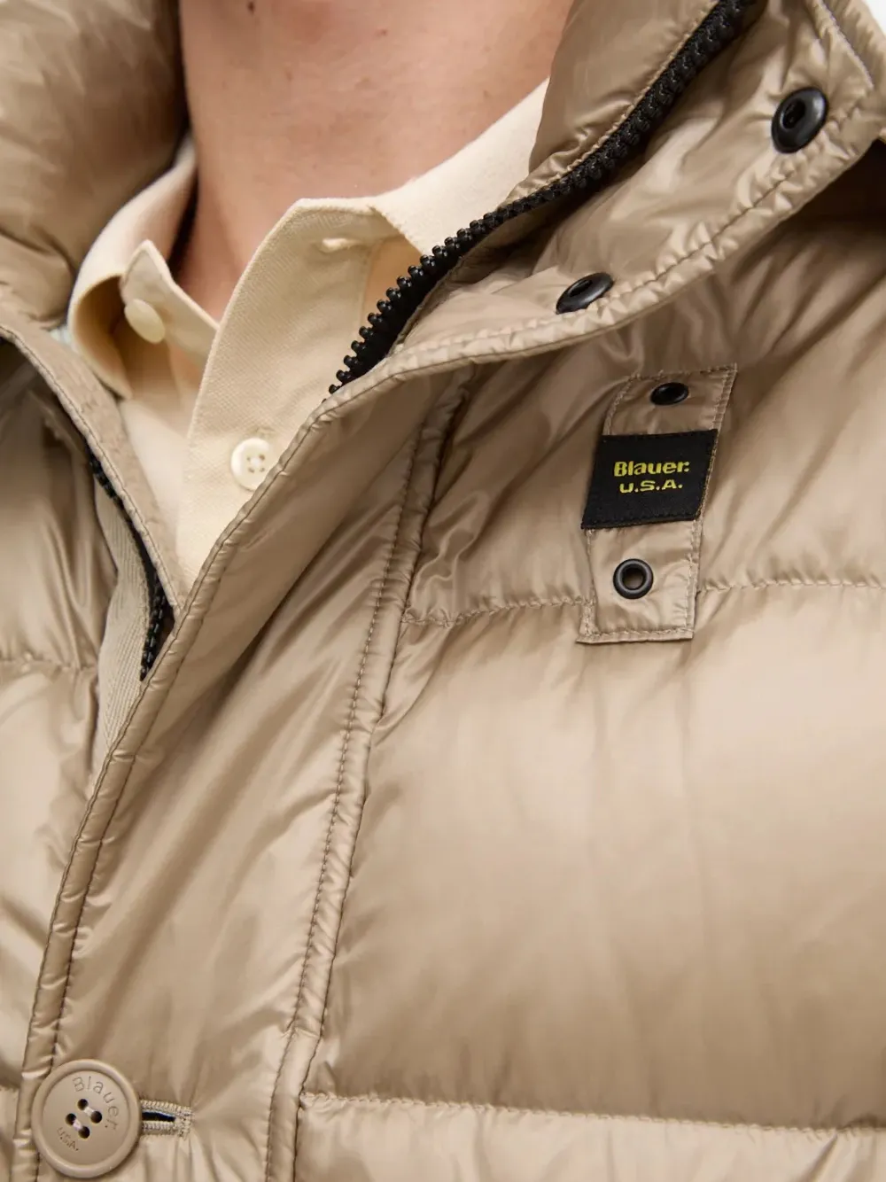 Blauer Hooded Padded Jacket In Brown