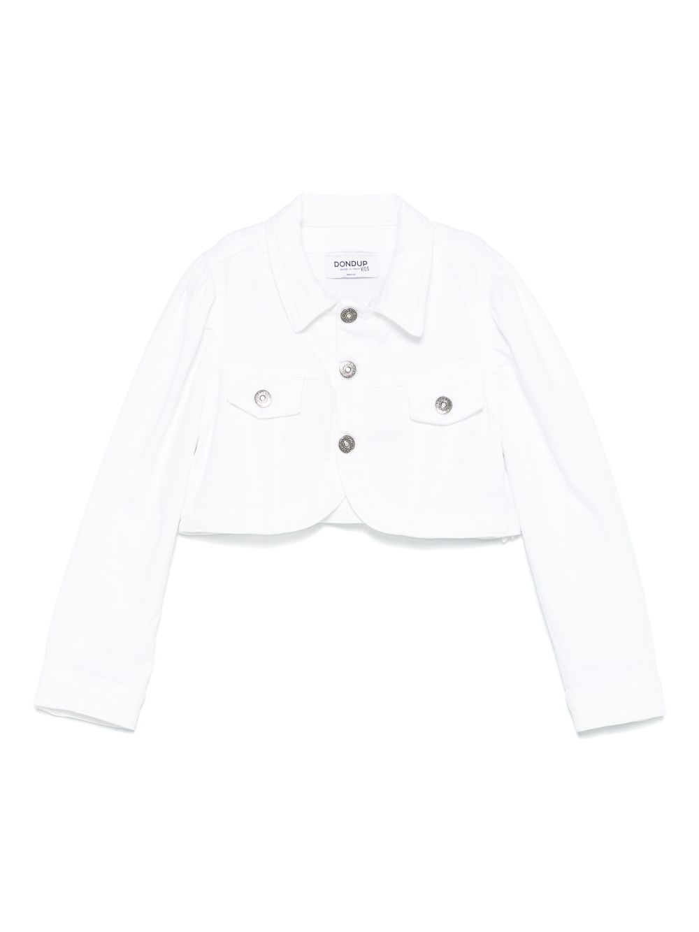 DONDUP KIDS cropped denim jacket - White