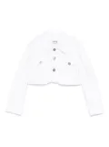 DONDUP KIDS cropped denim jacket - White