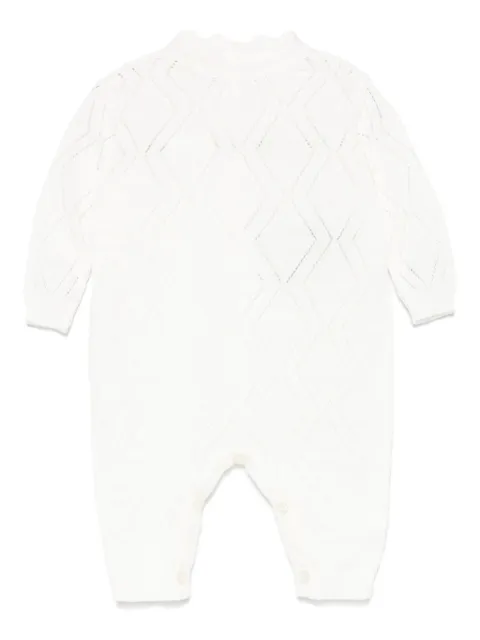 Elisabetta Franchi La Mia Bambina Macacão com logo jacquard