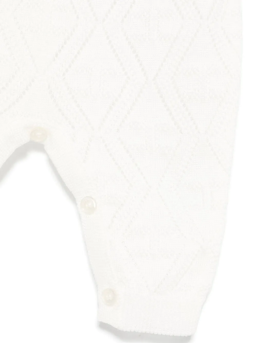 Elisabetta Franchi La Mia Bambina Logo-jacquard Romper In White