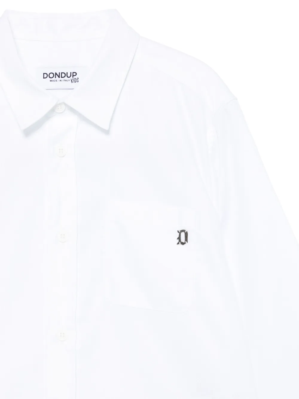DONDUP KIDS Shirt met monogram-jacquard Wit