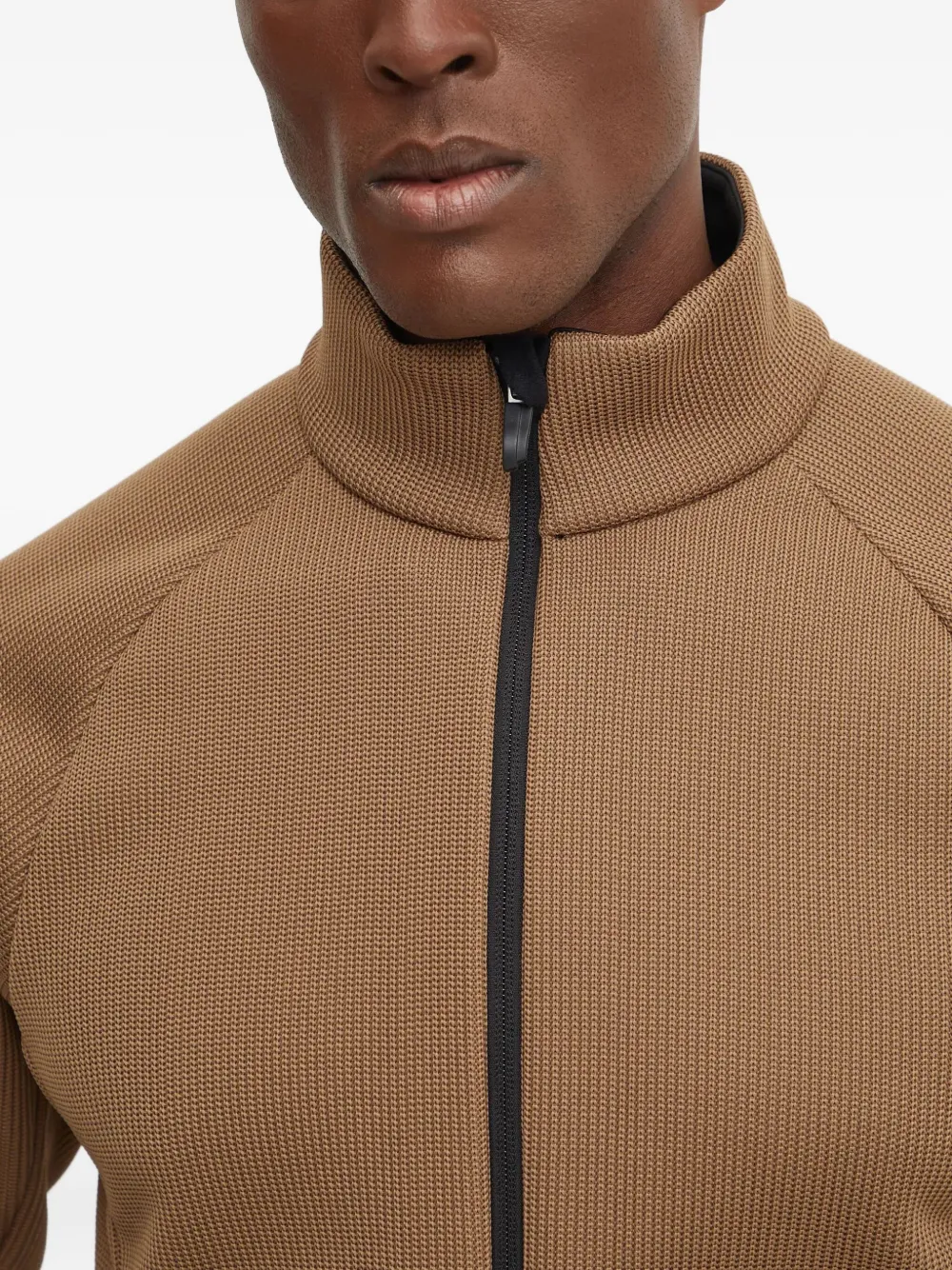 Colmar Geribbelde ski-sweater met rits Bruin