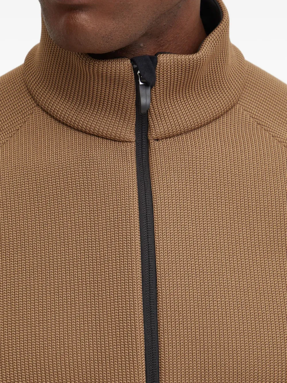 Colmar Geribbelde ski-sweater met rits Bruin