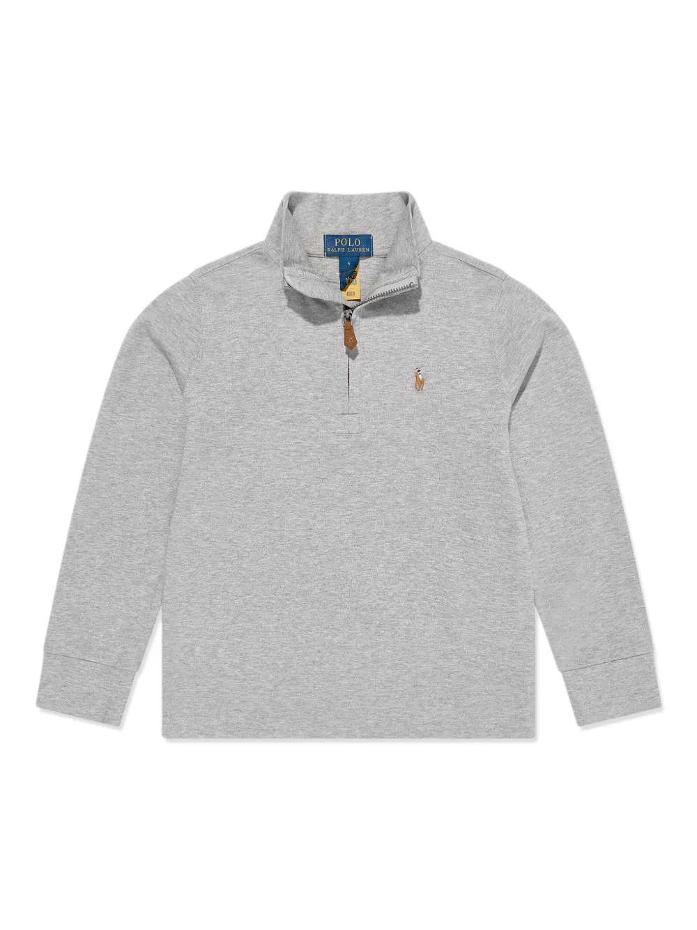 POLO RALPH LAUREN KIDS ロングスリーブ ポロシャツ - グレー POLO RALPH LAUREN KIDS ロングスリーブ ポロシャツ - グレー