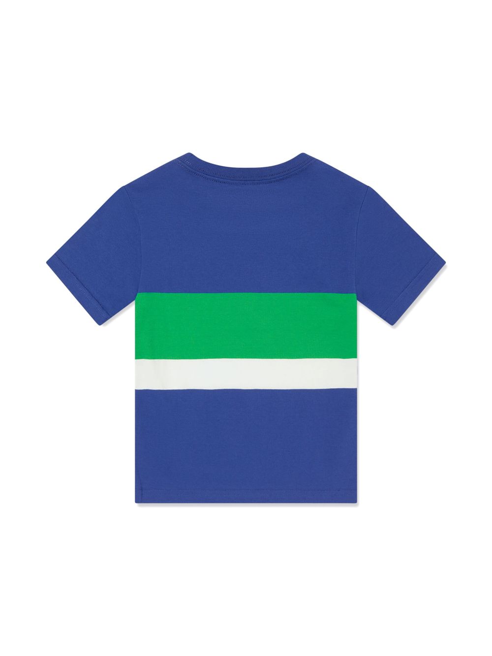 POLO RALPH LAUREN KIDS striped colour block cotton t-shirt - Blauw