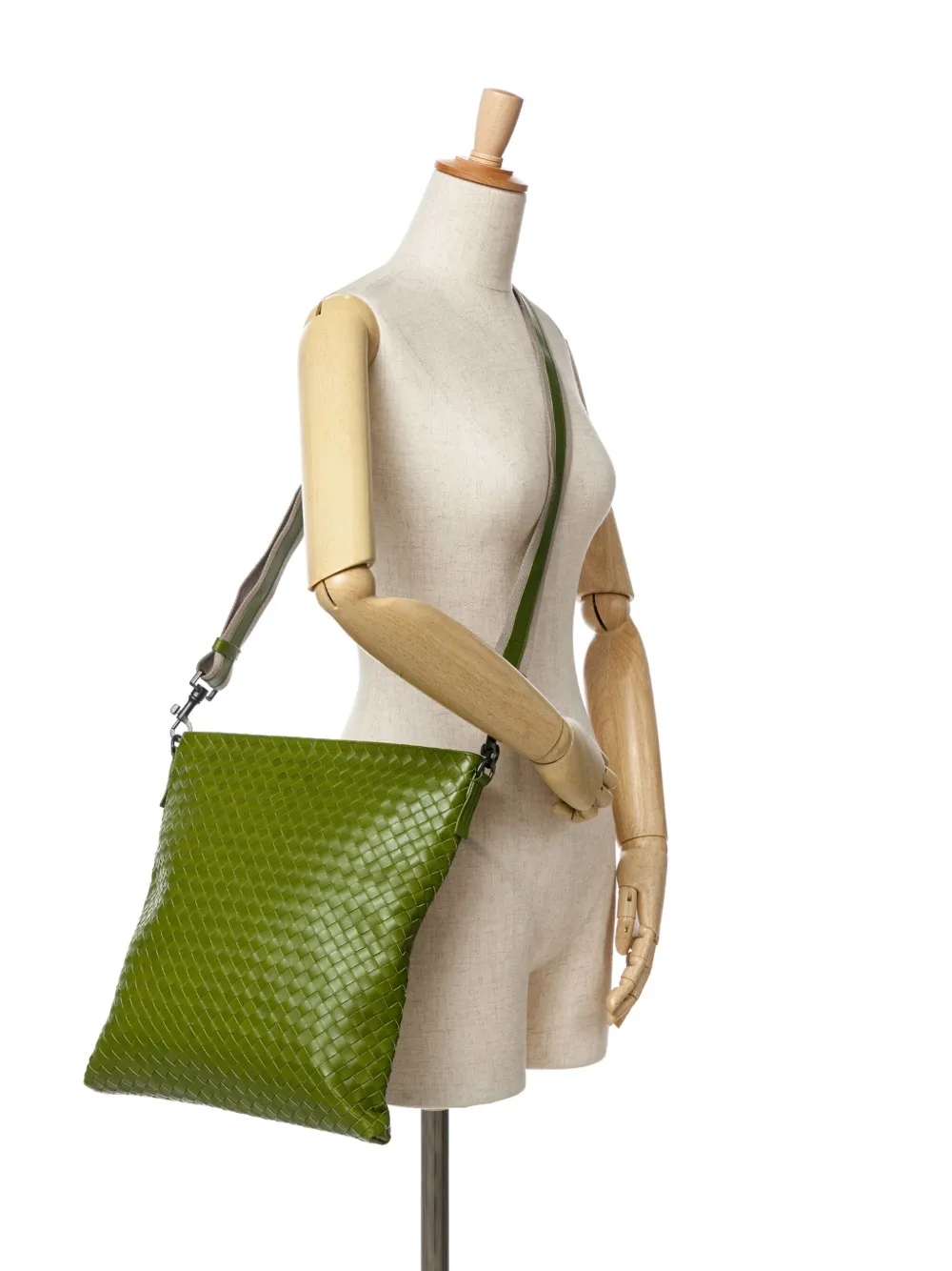 Bottega Veneta Pre-Owned 2012-2024 Leather Intrecciato crossbody bag - Groen