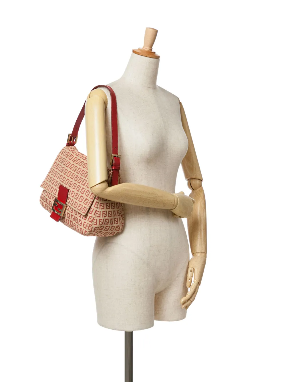 Fendi Pre-Owned 2000-2010 Zucchino Canvas Mamma Forever shoulder bag - Bruin
