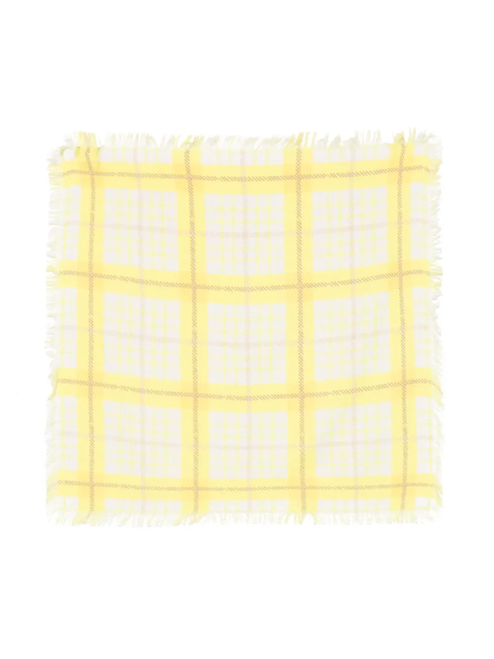Eric Bompard Printed Twill Scarf In Yellow