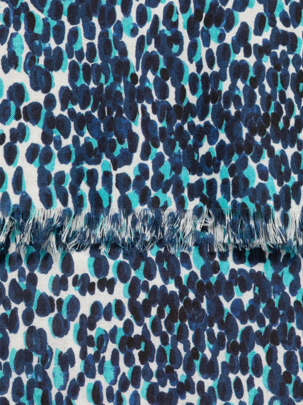 Eric Bompard Sjaal met print - Blauw