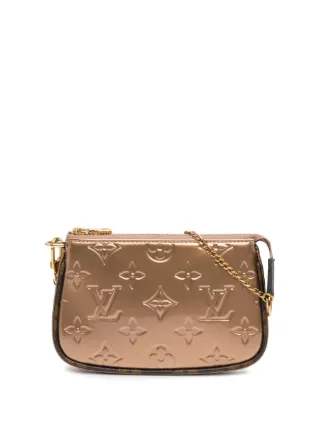 Louis Vuitton Pre-Owned 2021-2024 Monogram Vernis Mini Pochette Accessoires  Shoulder Bag | Pink | FARFETCH AZ