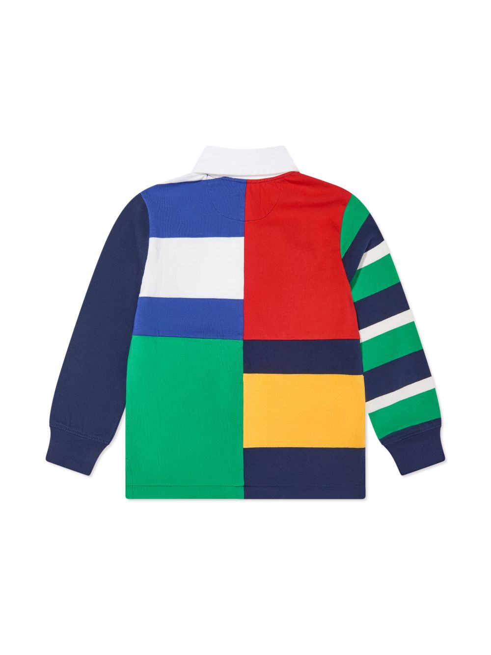 POLO RALPH LAUREN KIDS logo-embroidered colour block polo shirt - Rood