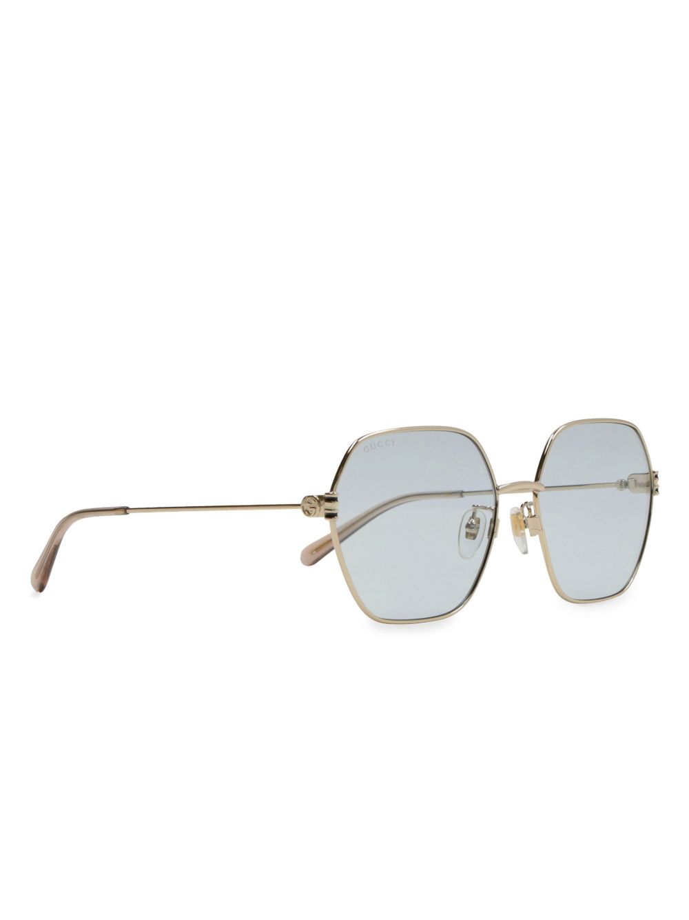 Gucci Eyewear Zonnebril met oversized montuur - Goud