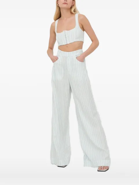 For Love And Lemons Skyler striped corset top
