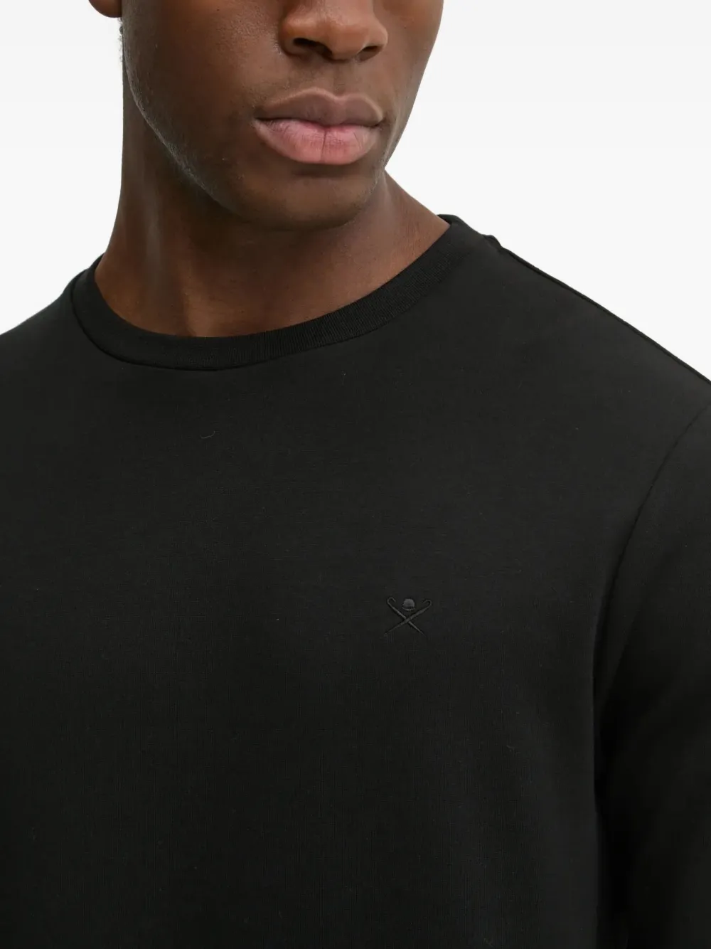 Hackett Sweater met geborduurd logo Zwart