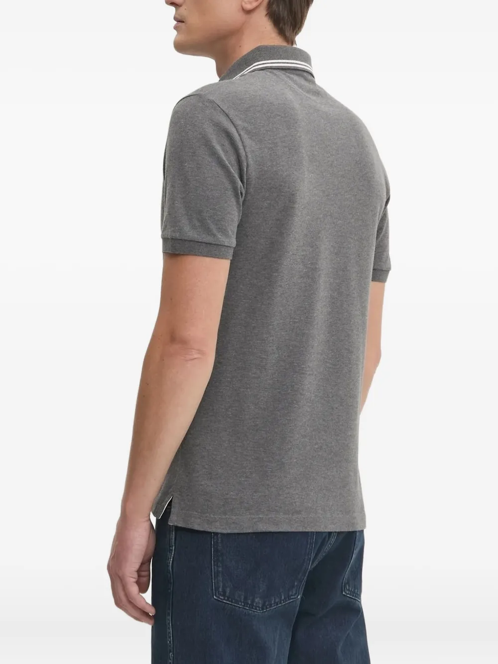 Hackett logo-embroidered polo shirt - Grijs