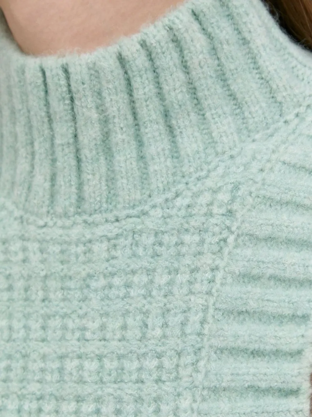 For Love And Lemons Gebreide top met hoge hals en open rug Groen