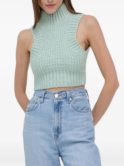 For Love And Lemons high-neck open-back knit top