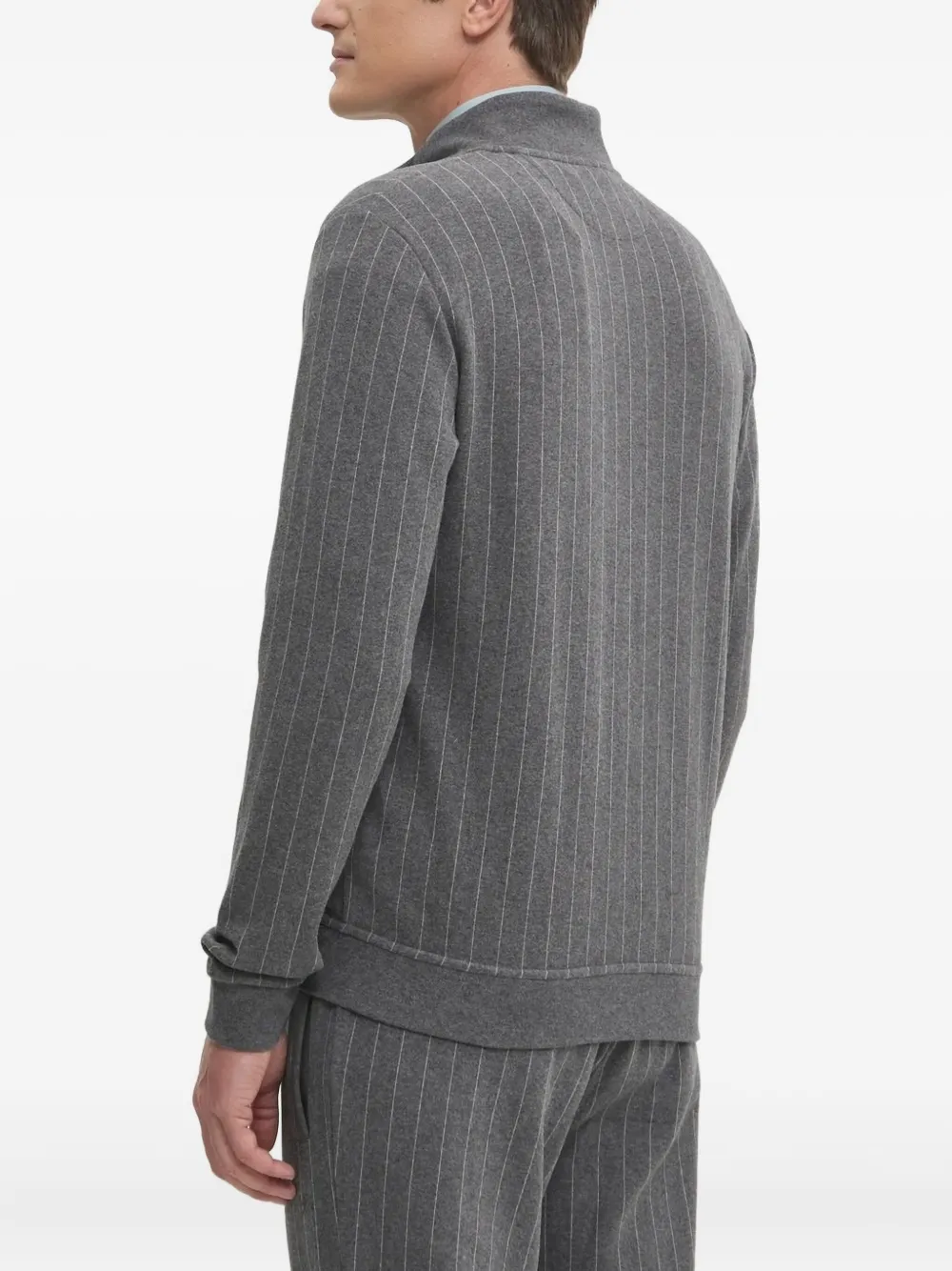 Hackett pinstripe zip-up sweater - Grijs