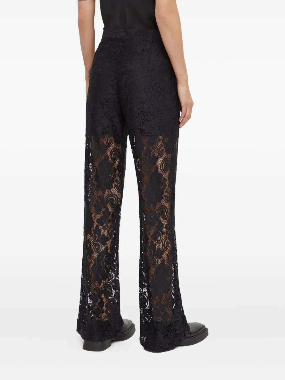 Day Birger Et Mikkelsen Broek met kanten vlakken - Zwart